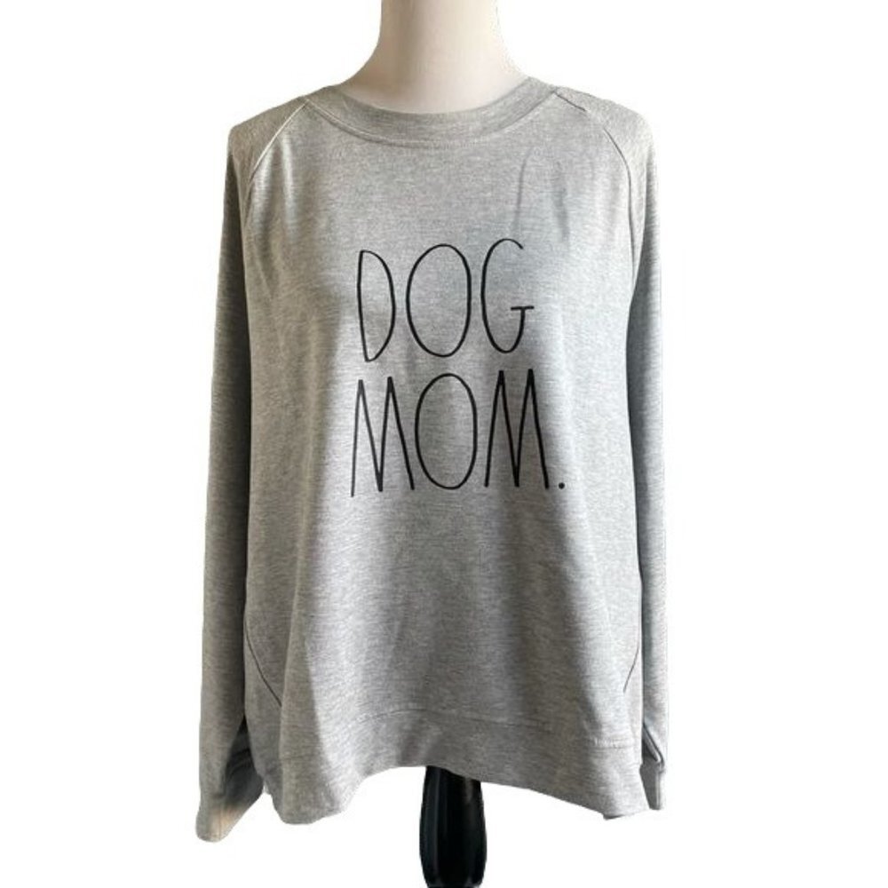 Rae Dunn Plus Size Gray Dog Mom Sweatshirt 2X NWT - Picture 2 of 10